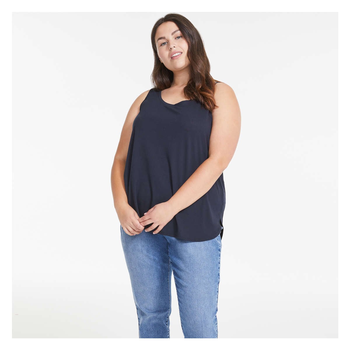 トップス RELAXFIT by supermarket Women+ Relaxed-Fit Tank in JF Midnight Blue from Joe Fresh